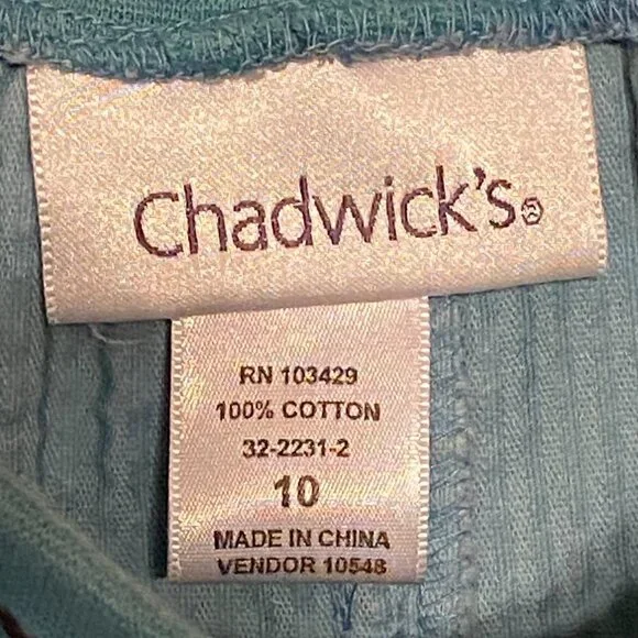 CHADWICK'S 2pc Corduroy Jacket/Skirt with Hood and pockets Teal Size L/10 - Picture 13 of 13